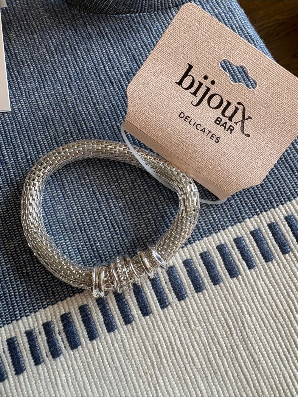 bijoux BAR Silver Mesh Coil Bracelet